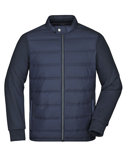 Men&acute;s Hybrid Sweat Jacket, James+Nicholson JN1124 // JN1124