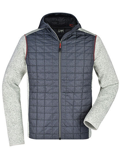 Men&acute;s Knitted Hybrid Jacket, James+Nicholson JN772 // JN772