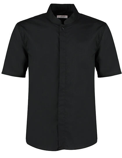 Men&acute;s Tailored Fit Bar Shirt Mandarin Collar Short Sleeve, Bargear KK122 // K122