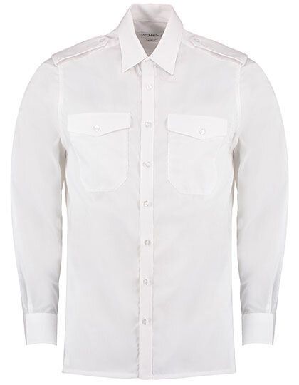 Men&acute;s Tailored Fit Pilot Shirt Long Sleeve, Kustom Kit KK134 // K134