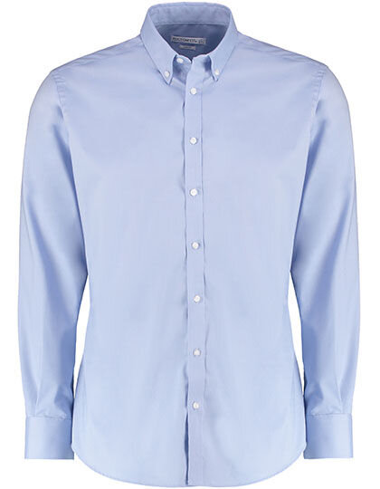 Slim Fit Stretch Oxford Shirt Long Sleeve, Kustom Kit KK182 // K182