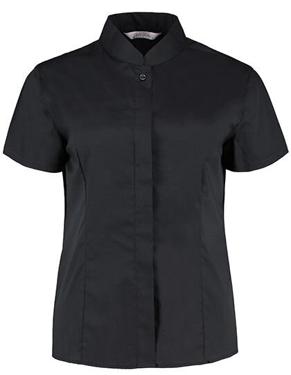 Women&acute;s Tailored Fit Bar Shirt Mandarin Collar Short Sleeve, Bargear KK736 // K736