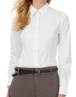 Women&acute;s Poplin Shirt Black Tie Long Sleeve, B&amp;C...