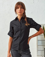 Women&acute;s Roll-Sleeve Poplin Blouse, Premier Workwear...
