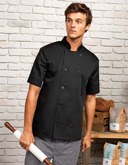 Short Sleeve Chef&acute;s Jacket, Premier Workwear PR656 // PW656