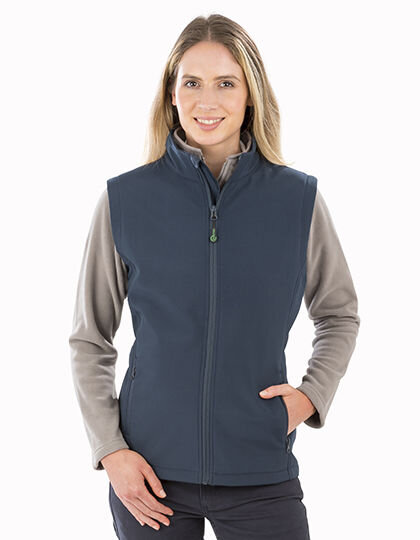 Women&acute;s Recycled 2-Layer Printable Softshell Bodywarmer, Result Genuine Recycled R902F // RT902F