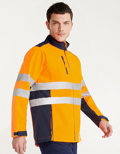 Antares Hi-Viz Softshell Jacket, Roly Workwear HV9303 // RY9303