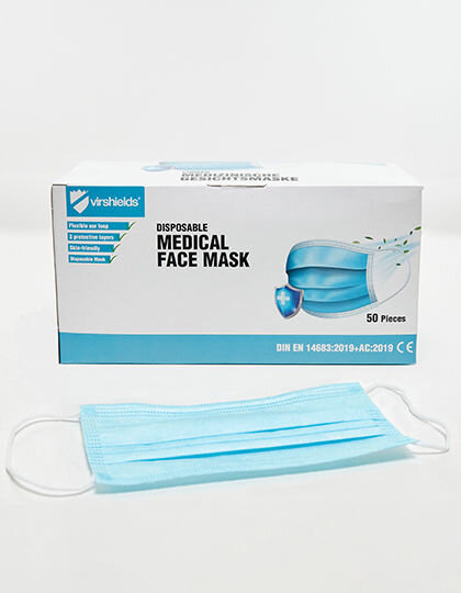 Medical Face Mask Typ IIR (Pack of 50), Virshields VS004 + VS017 // VS004