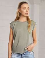 Women´s Flowy Muscle Tee With Rolled Cuff, Bella...