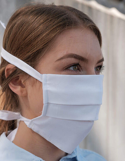 Mund-Nasen-Maske (Gr&uuml;ner Knopf, Fairtrade-zertifizierte Baumwolle, Bio-Baumwolle), Printwear  // XT997