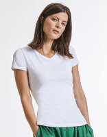 Ladies&acute; Pure Organic V-Neck Tee, Russell Pure...