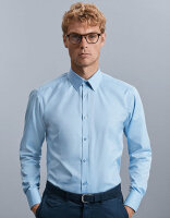 Men&acute;s Long Sleeve Tailored Herringbone Shirt,...