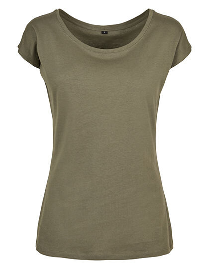 Ladies&acute; Wide Neck Tee, Build Your Brand Basic BB013 // BYBB013