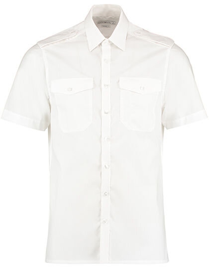Men&acute;s Tailored Fit Pilot Shirt Short Sleeve, Kustom Kit KK133 // K133