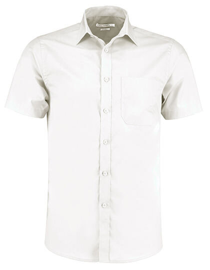 Men&acute;s Tailored Fit Poplin Shirt Short Sleeve, Kustom Kit KK141 // K141