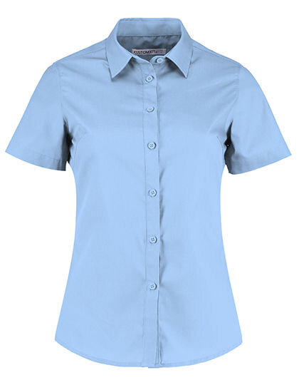 Women&acute;s Tailored Fit Poplin Shirt Short Sleeve, Kustom Kit KK241 // K241