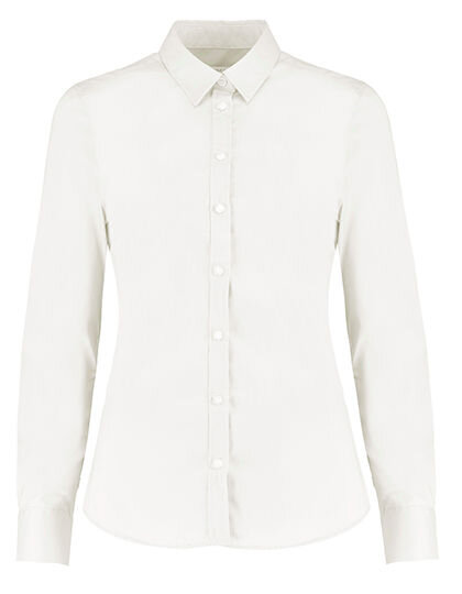 Women&acute;s Tailored Fit Stretch Oxford Shirt Long Sleeve, Kustom Kit KK782 // K782