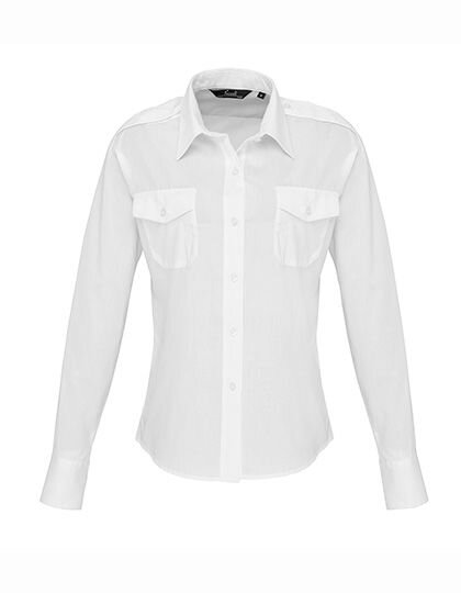 Women&acute;s Long Sleeve Pilot Shirt, Premier Workwear PR310 // PW310