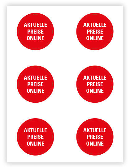 Sticker - Aktuelle Preise Online, Verbrauchsmaterial  // VM101