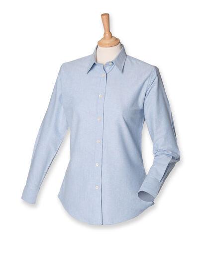 Ladies&acute; Classic Long Sleeved Oxford Shirt, Henbury H511 // W511