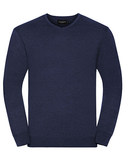 Men&acute;s V-Neck Knitted Pullover, Russell Collection R-710M-0 // Z710