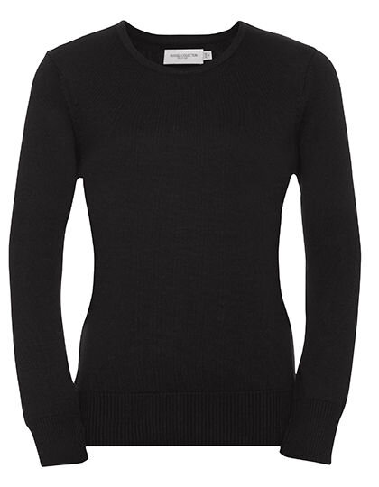 Ladies&acute; Crew Neck Knitted Pullover, Russell Collection R-717F // Z717F