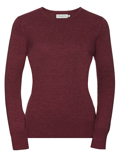 Ladies&acute; Crew Neck Knitted Pullover, Russell Collection R-717F // Z717F