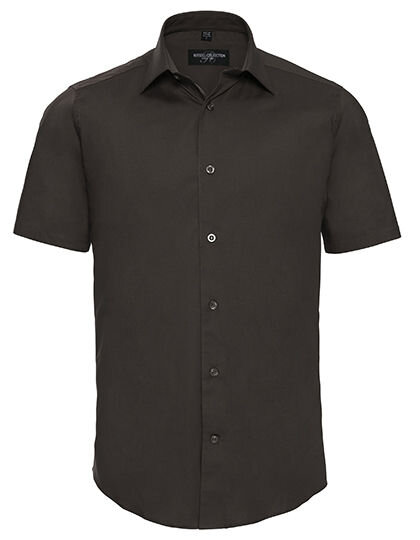 Men&acute;s Short Sleeve Fitted Stretch Shirt, Russell Collection R-947M-0 // Z947