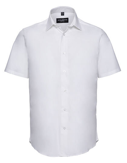 Men&acute;s Short Sleeve Fitted Stretch Shirt, Russell Collection R-947M-0 // Z947