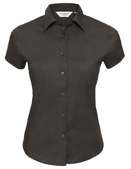 Ladies&acute; Short Sleeve Fitted Stretch Shirt, Russell Collection R-947F-0 // Z947F