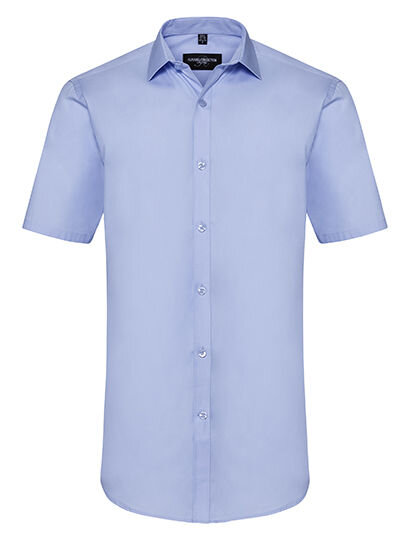 Men&acute;s Short Sleeve Fitted Ultimate Stretch Shirt, Russell Collection R-961M-0 // Z961