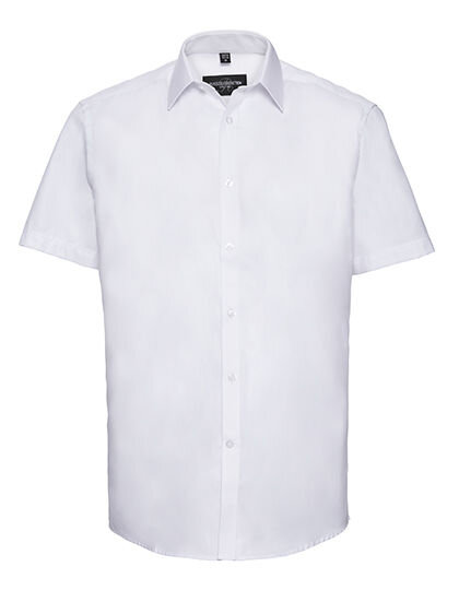 Men&acute;s Short Sleeve Tailored Herringbone Shirt, Russell Collection R-963M-0 // Z963